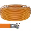 Bobine de câble Ethernet RJ45 Cat 7A double monobrin S/FTP CU AWG23 - 500m Orange