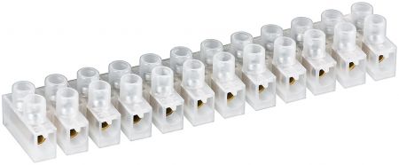 GTSE 4 Pcs, Barrette de 12 Dominos Électriques, Bornes Électriques, 4 mm²,  12 mm², Barrette de Connexion Blanc